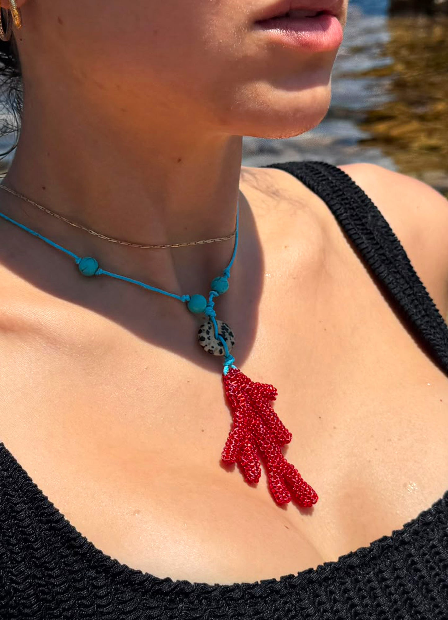CORAL PEARL NECKLACE