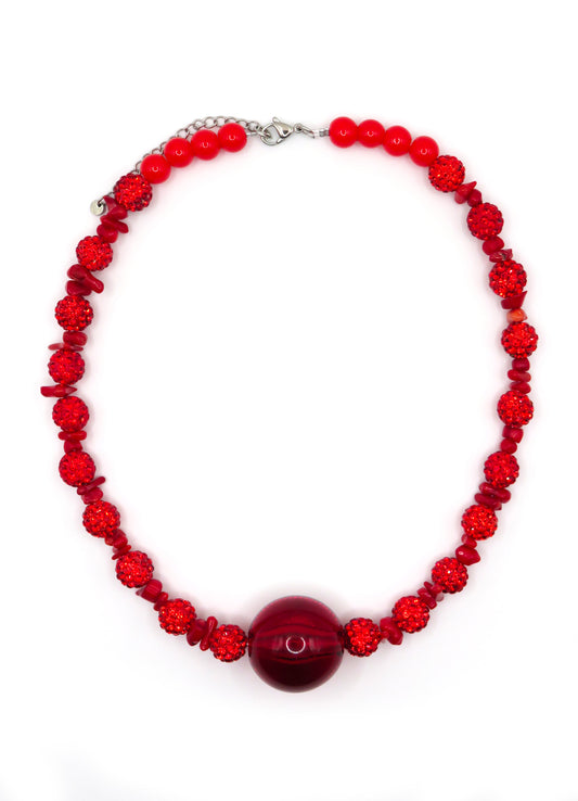 INTENSE RED CORAL NECKLACE