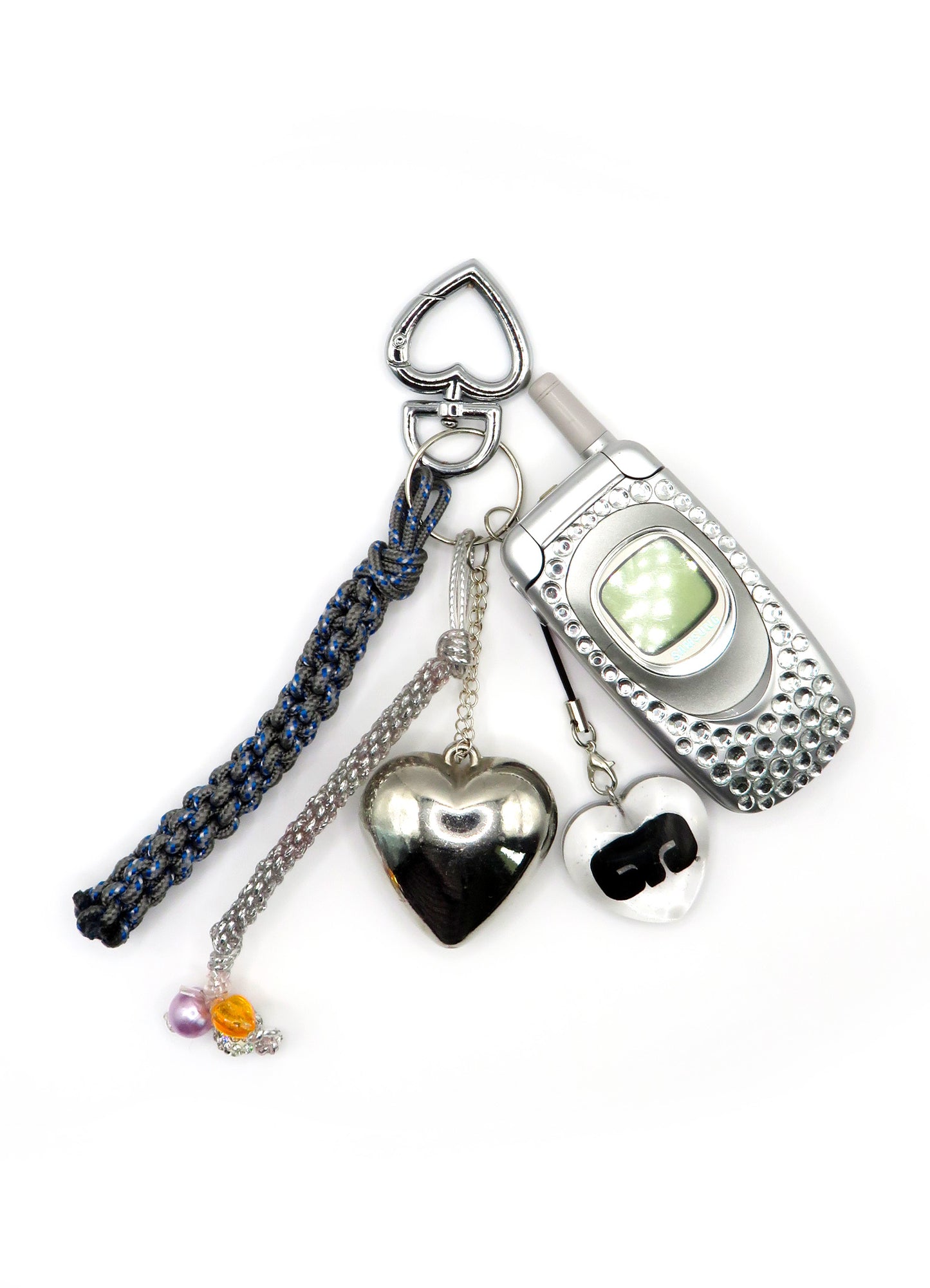 Y2K STRASS PHONE KEY RING